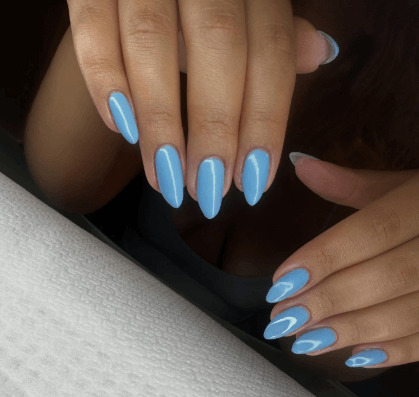Blue manicure by Aphrodite