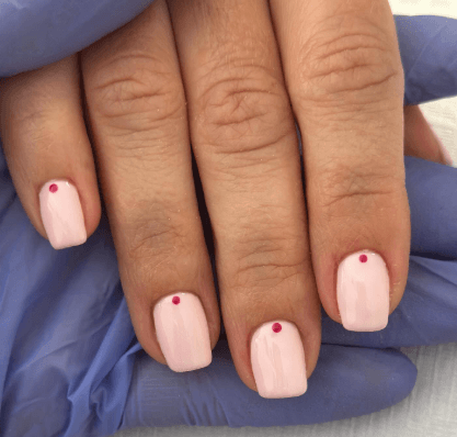Soft pink manicure by Aphrodite