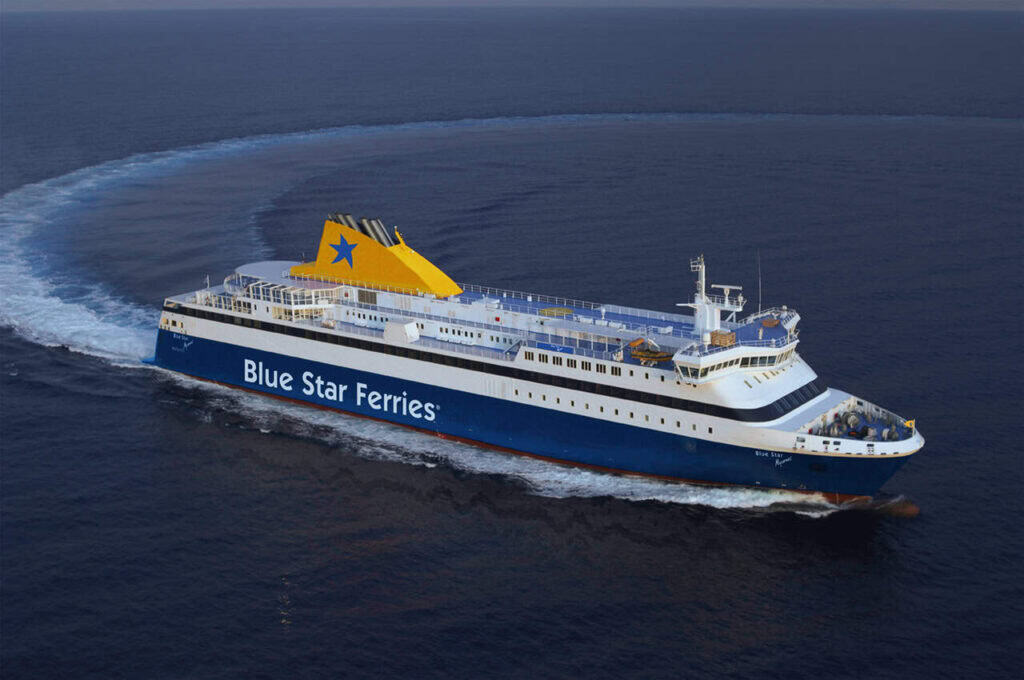 Blue Star Ferries arriving at Koufonisia island port