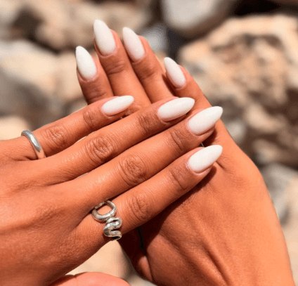 Elegant French manicure by Kalli Simou