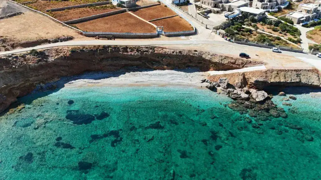 Agios Pavlos beach, Amorgos — turquoise cove facing Nikouria