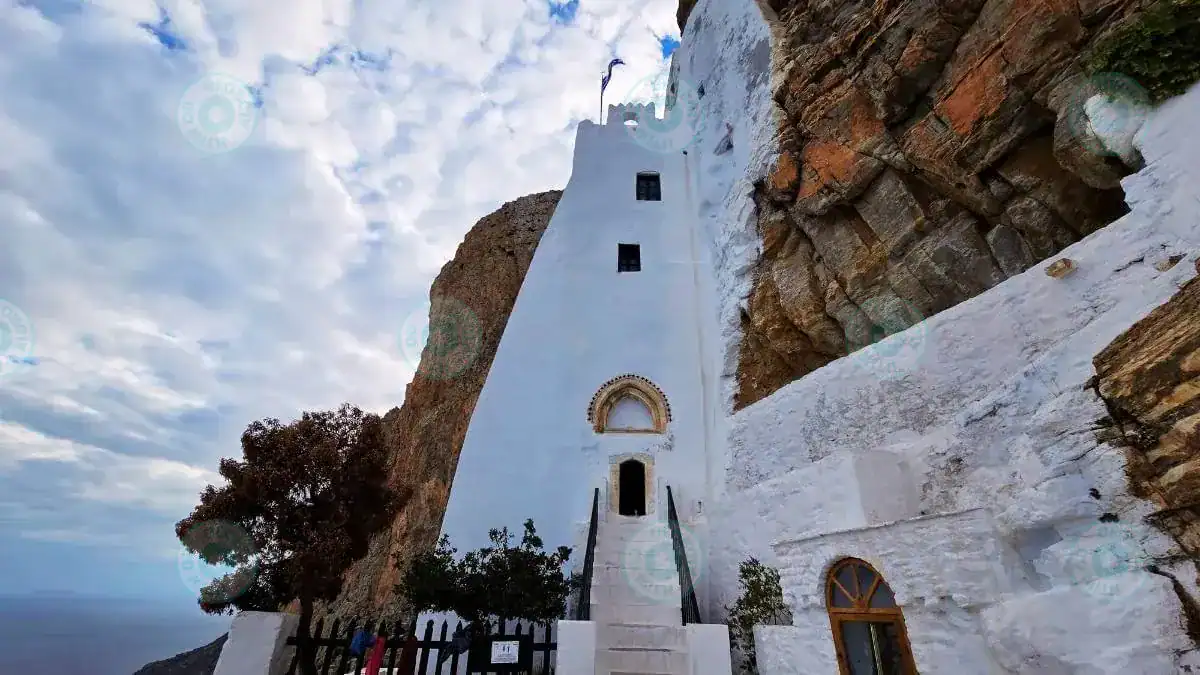 Entrance to Hozoviotissa Monastery