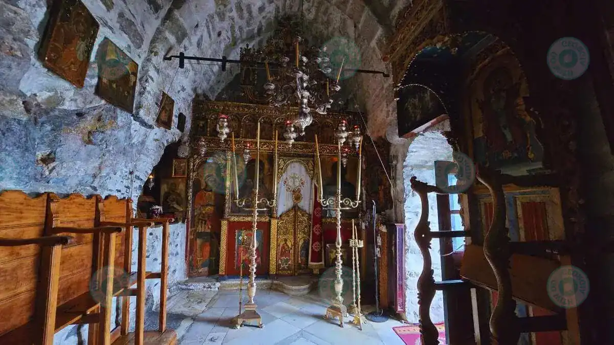 Interior of the monastery’s church (katholikon)