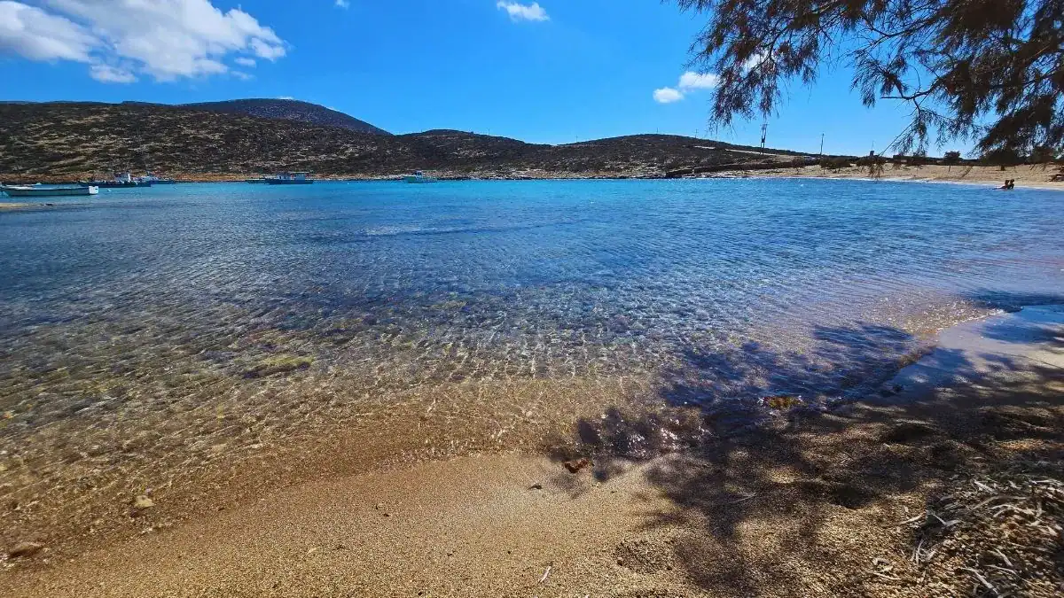 Kalotaritissa Beach Amorgos family friendly bay