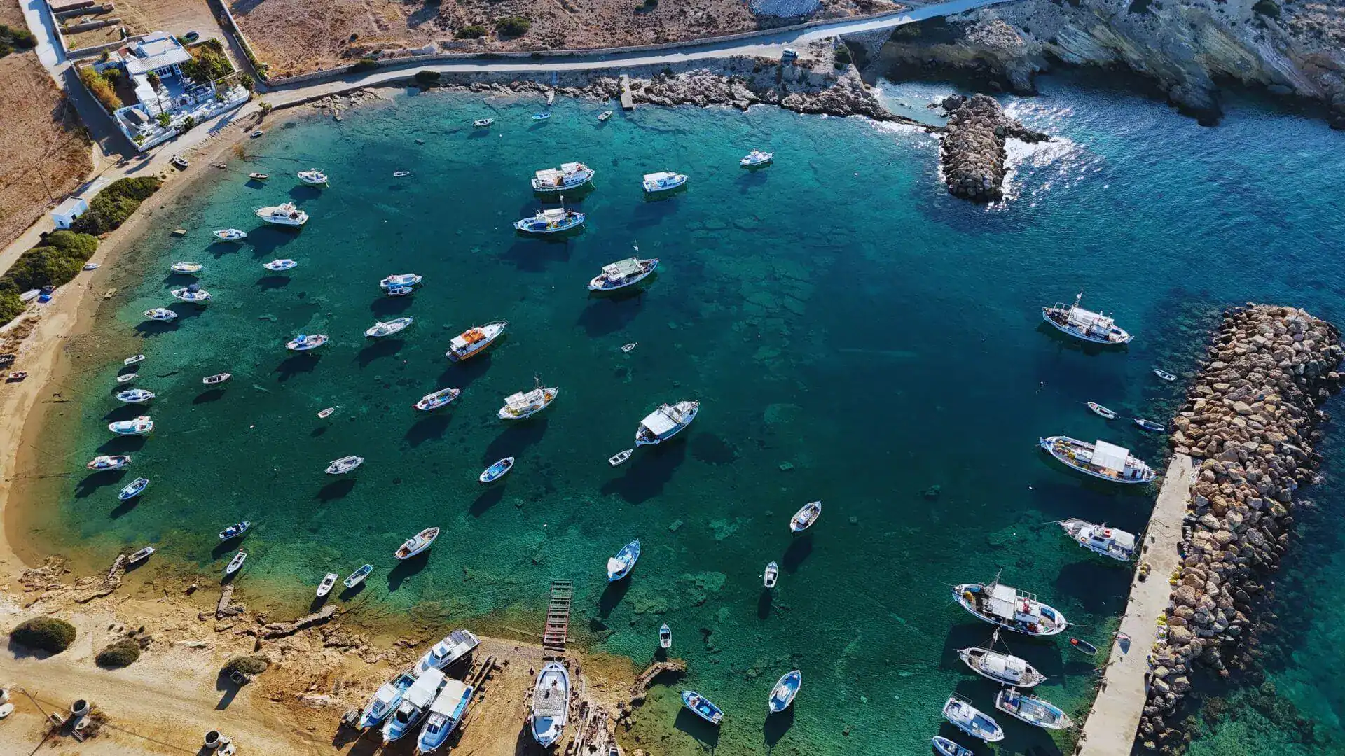 Koufonisia turquoise waters and rocky coast