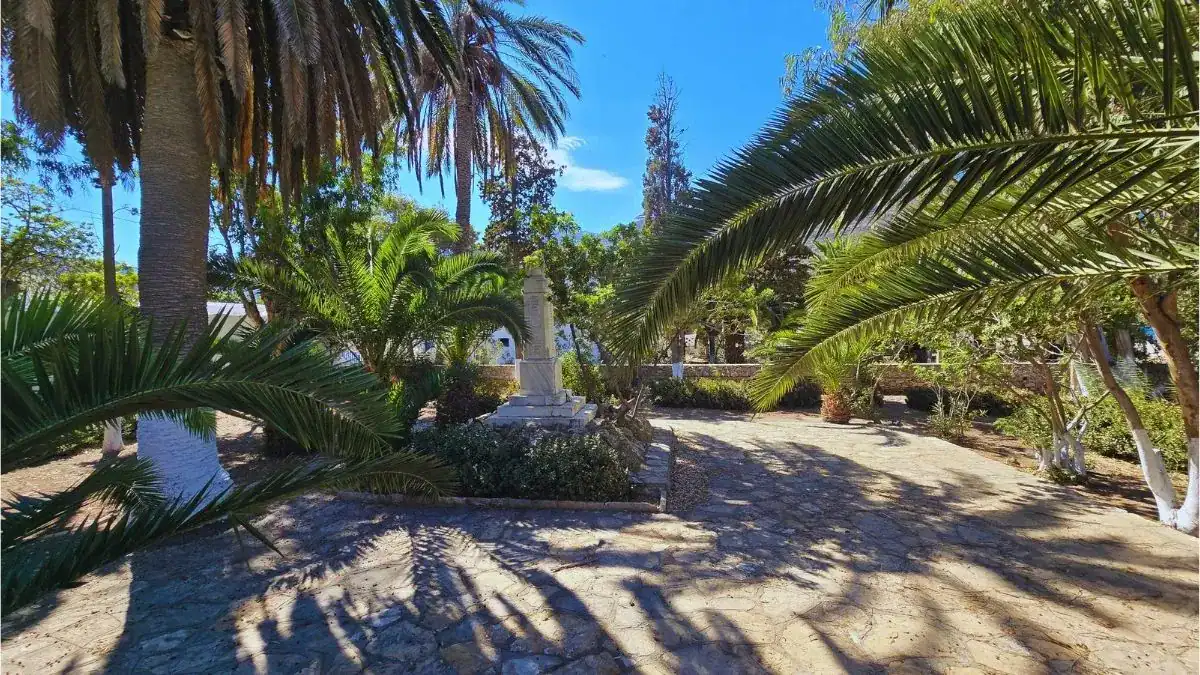 Amorgos Botanical Park with native herbs and paths